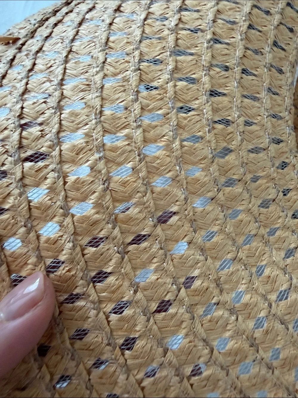 Wide-Brim Straw Sun Hat with Leopard Bow - Tan